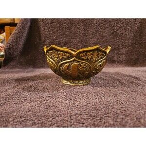 Napcoware Japan Golden Ceramic Blessing Bowl Bedside Trinket Bowl Planter C-9180
